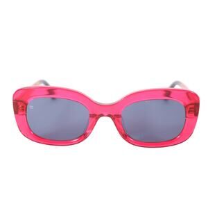 TOMS Jules Womens Oval Sunglasses - Transparent Red/Grey - NWT